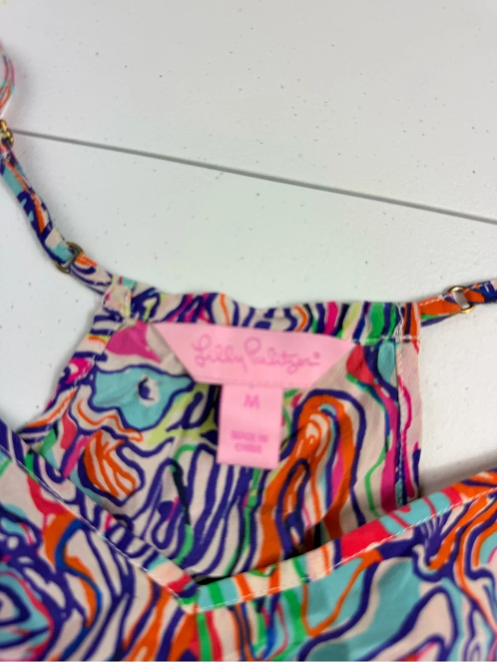 Lilly Pulitzer Colorful Abstract Print Spaghetti Strap Tank Top - Multi